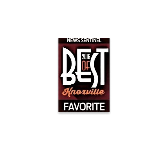 Voted best of Knoxville News Sentinel Favorite area rug and flooring store